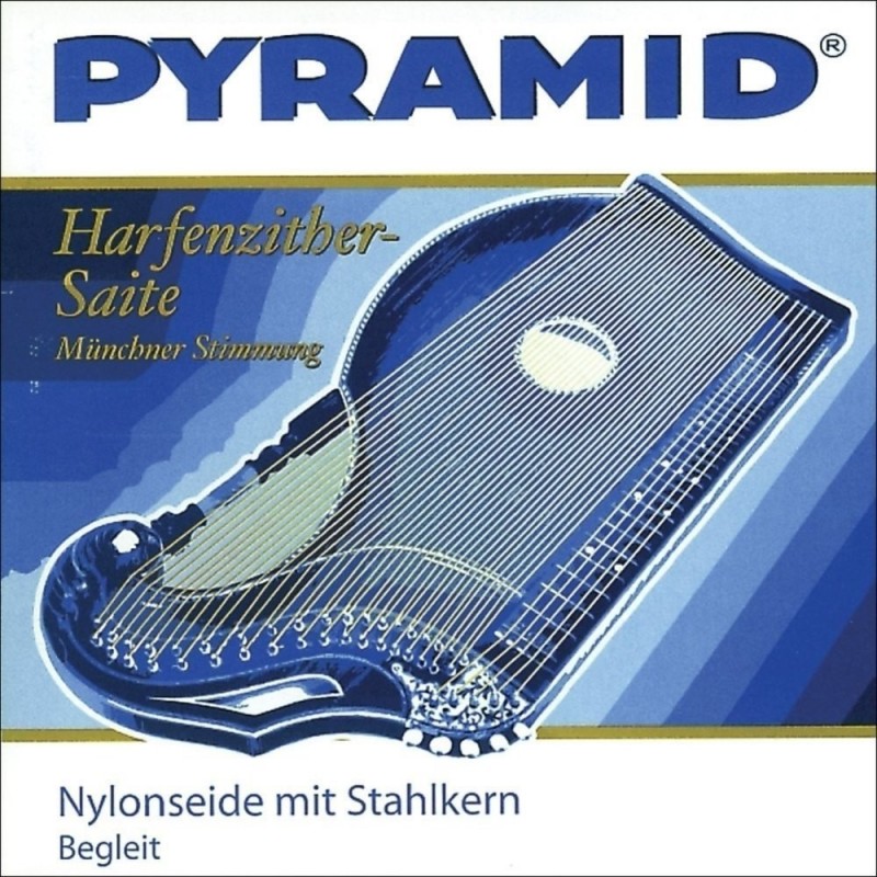 Pyramid 7166288 Struny do cytry Struna nylonowa ze stalowym rdzeniem / Cytra o rezonansie harfowym/powietrznym